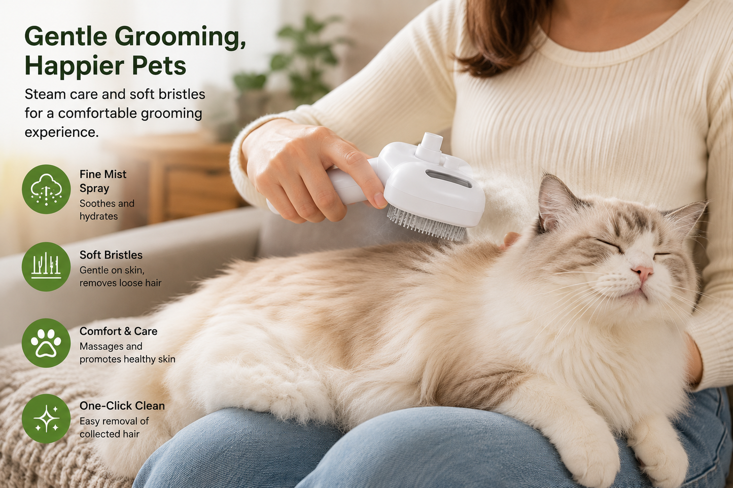 Devauss™ SteamGroom Pro Cat Brush
